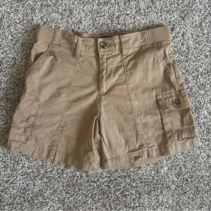 Lee Khaki Cargo Shorts Women’s Medium Cargo Utility Stretch Casual Safari